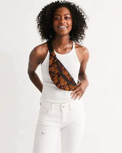 Print On Demand - Crossbody Sling Bag - "EOD Bomb Flag" (Orange on Black)